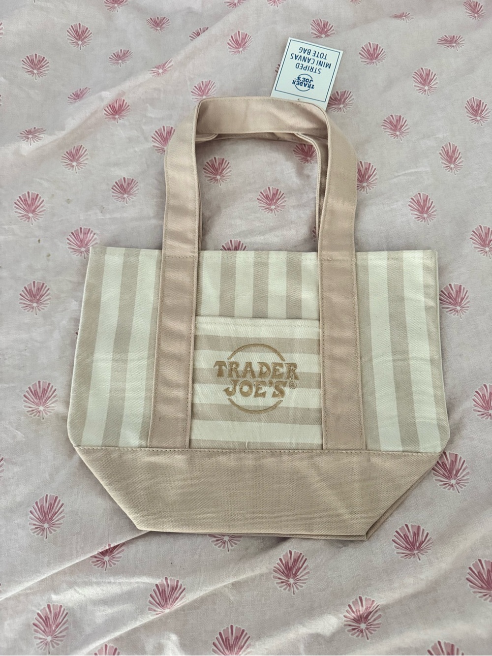 Trader Joe’s Pastel Striped mini tote set - Picture 2 of 5
